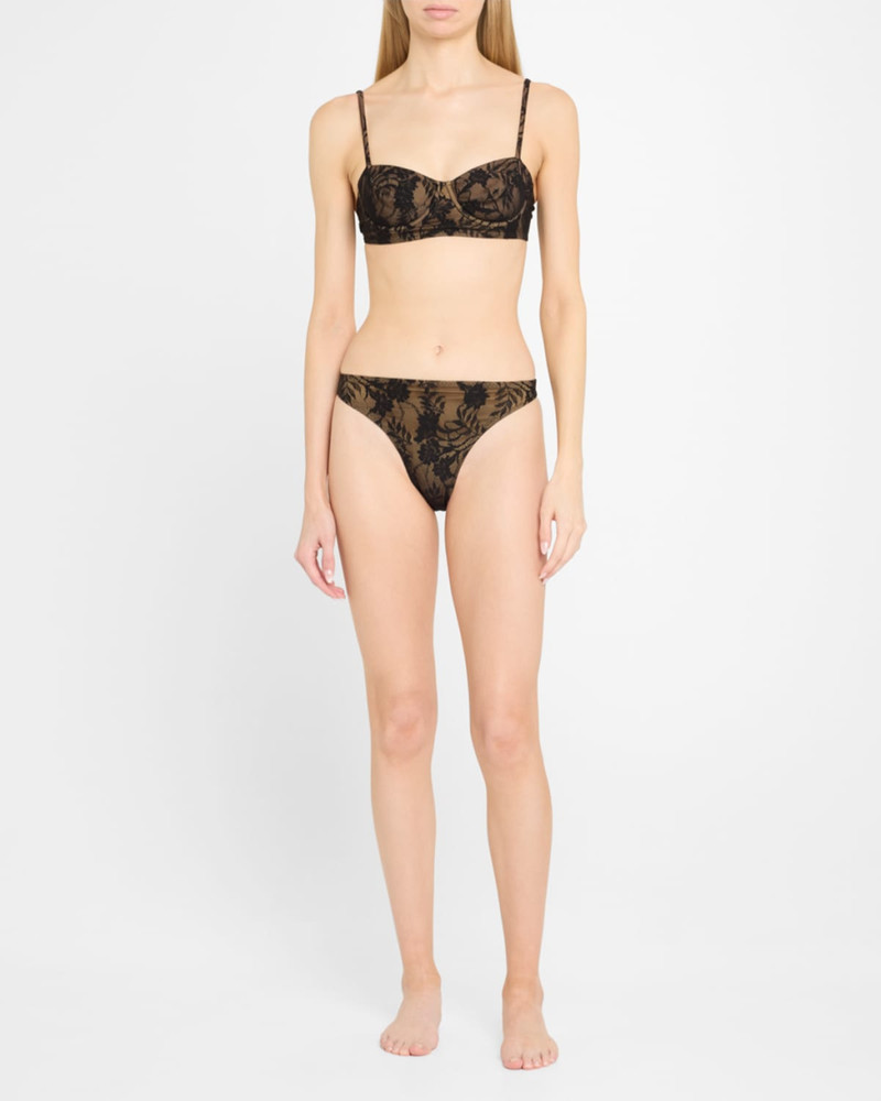 NORMA KAMALI Luca Floral Lace Bikini Bottoms outlook