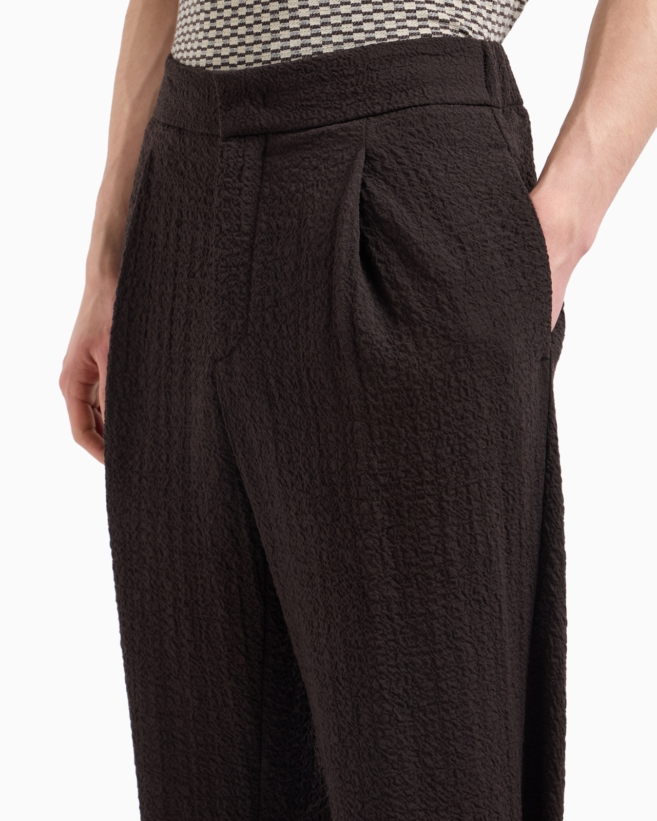 SINGLE-PLEAT STRETCH-WOOL TROUSERS - 5