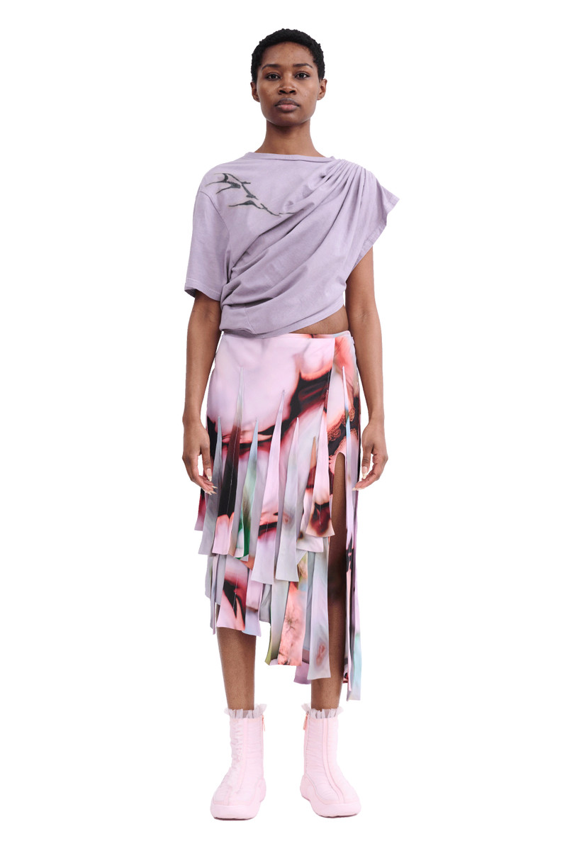 Collina Strada MAUVE EVA DRAPED TEE outlook