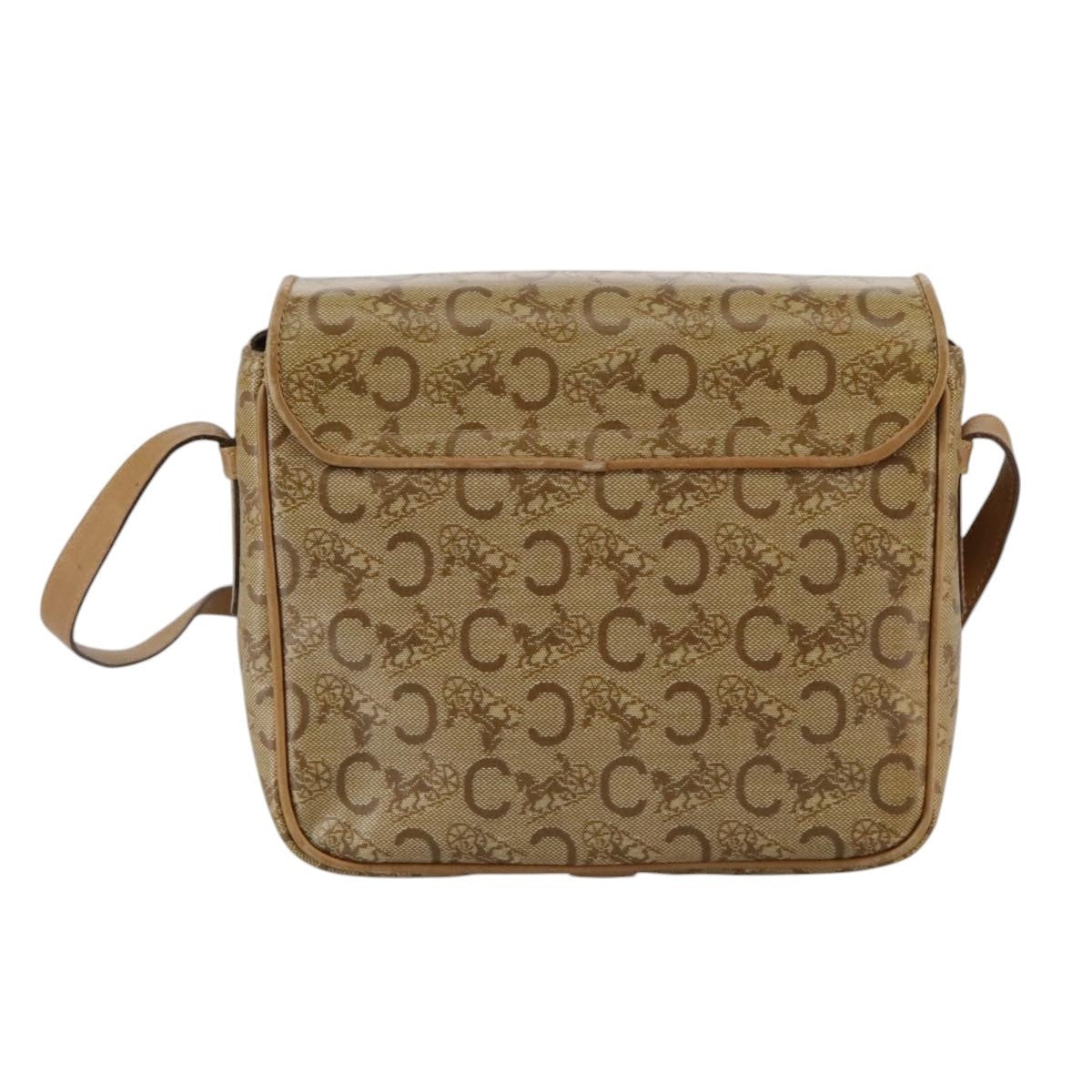 CELINE C Sulky Shoulder Bag Pvc Beige Gold - 3