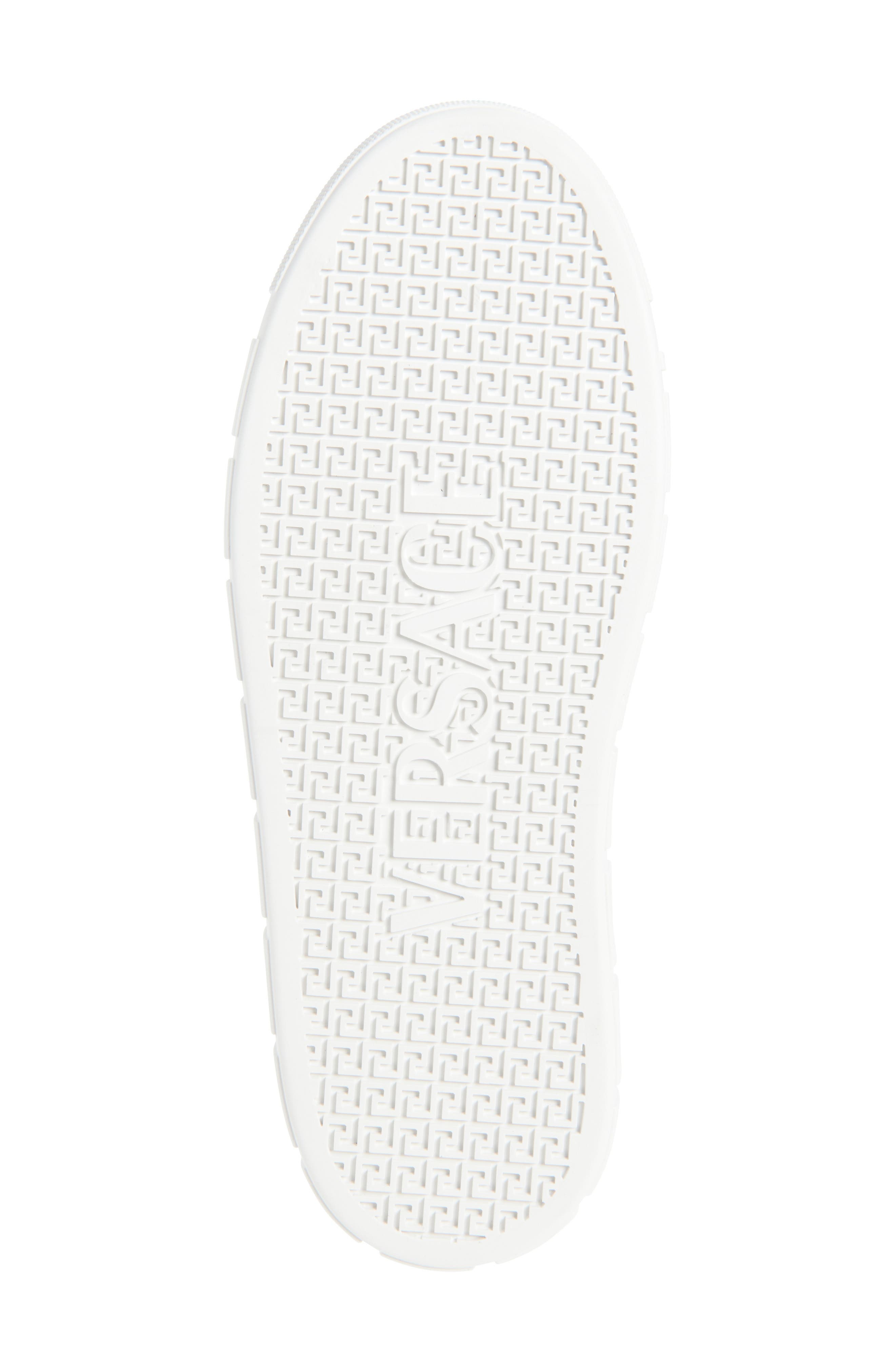 Versace Barocco Greca Jacquard Low Top Sneaker in White Ocean Blue at Nordstrom - 6