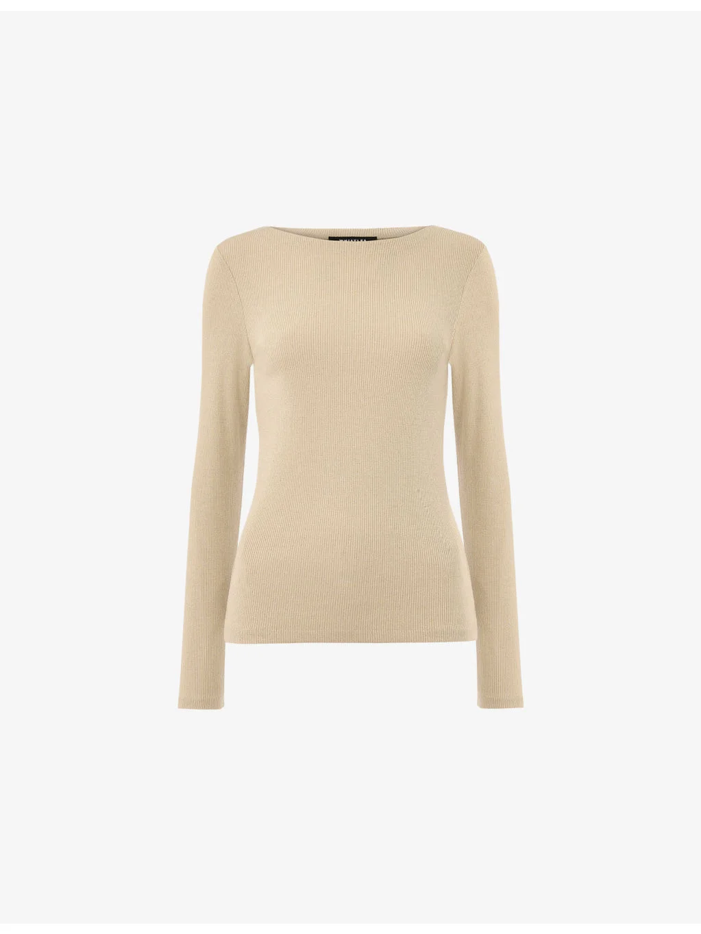 Boat-Neck Stretch-Knit Top - 1
