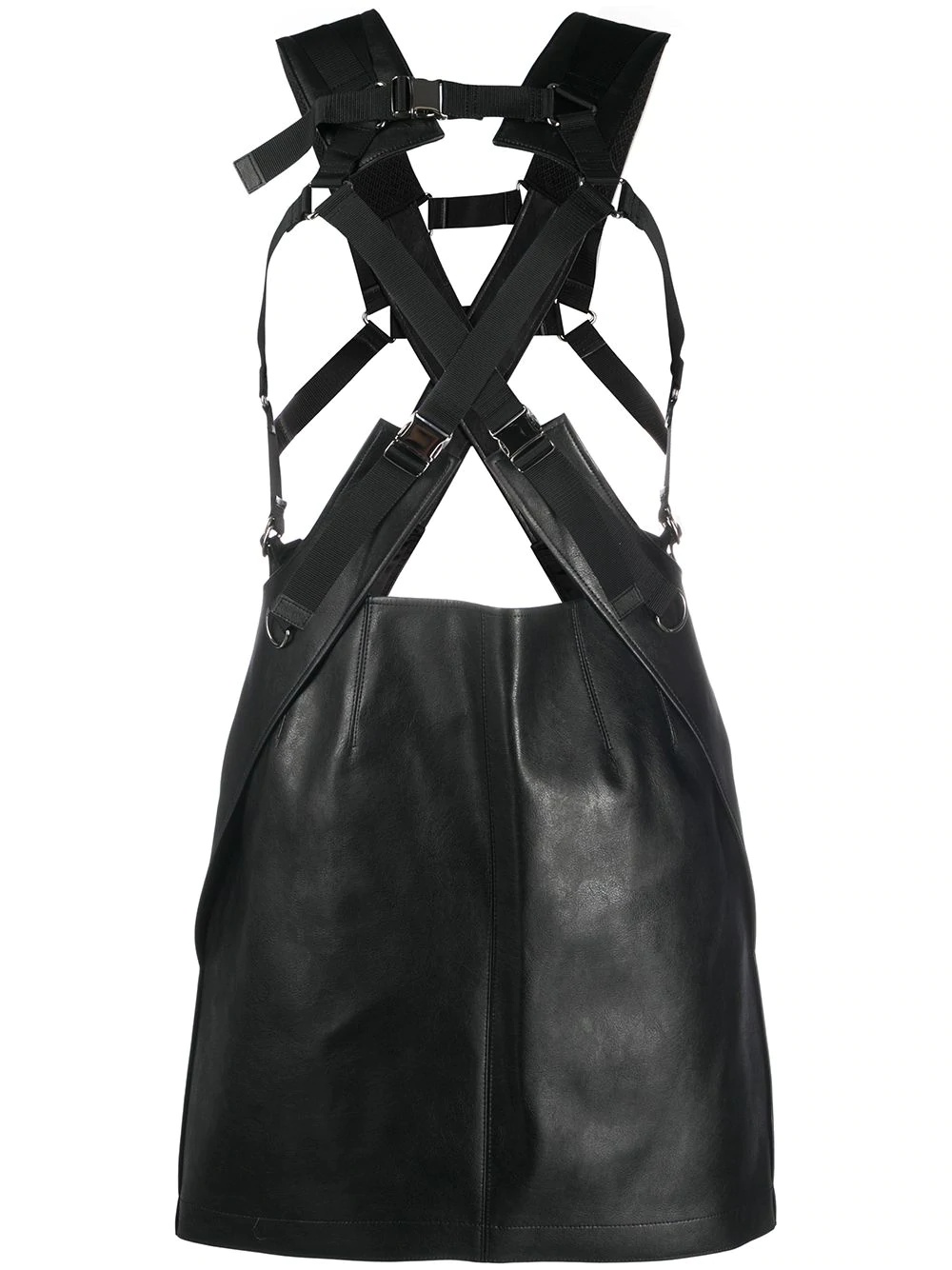 faux-leather buckled skirt - 1