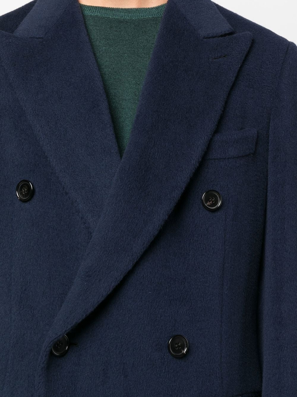 double-breasted cashmere coat - 5