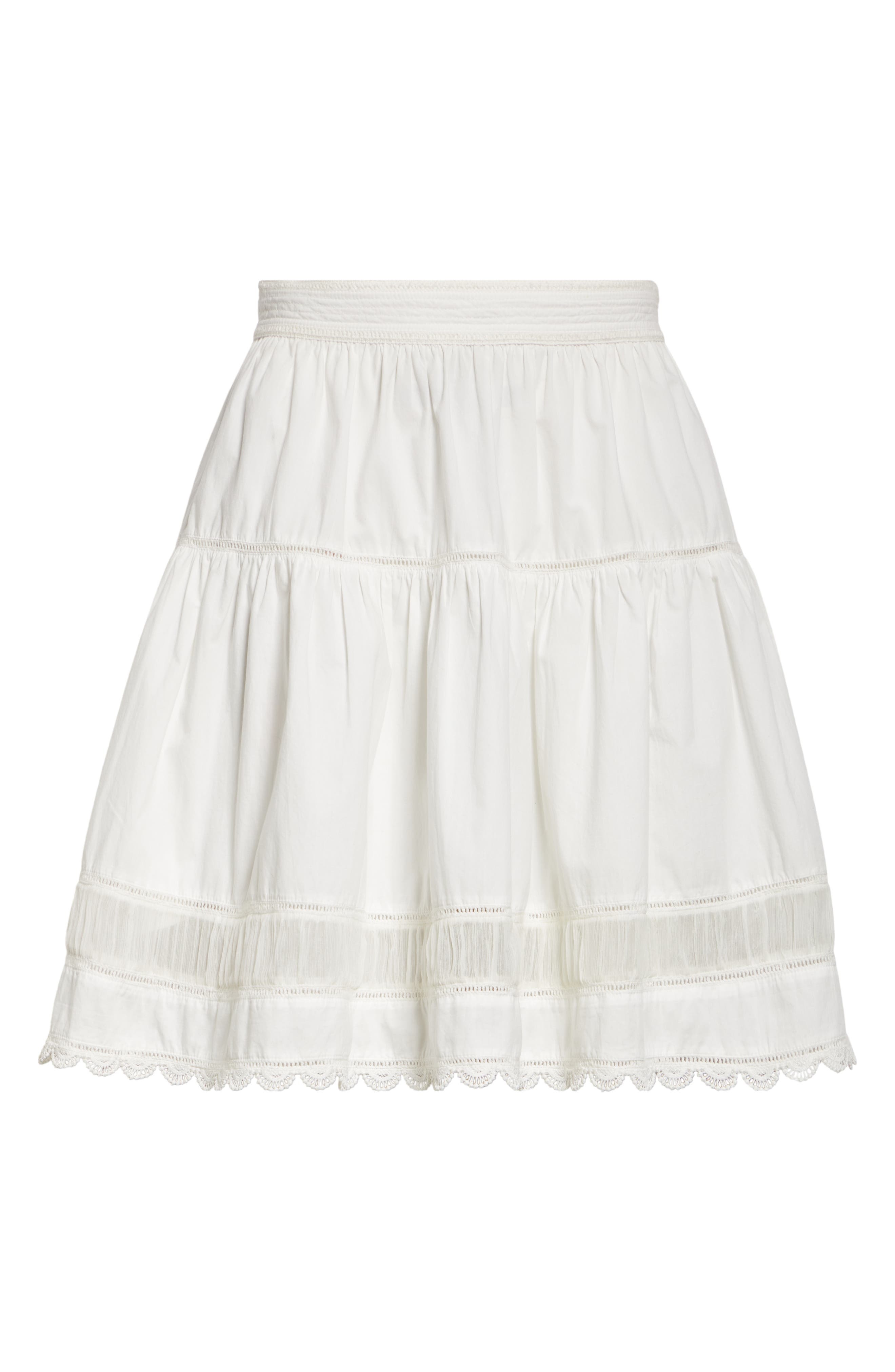 Ulla Johnson Ayla Tiered Cotton Skirt in Cowrie at Nordstrom - 6