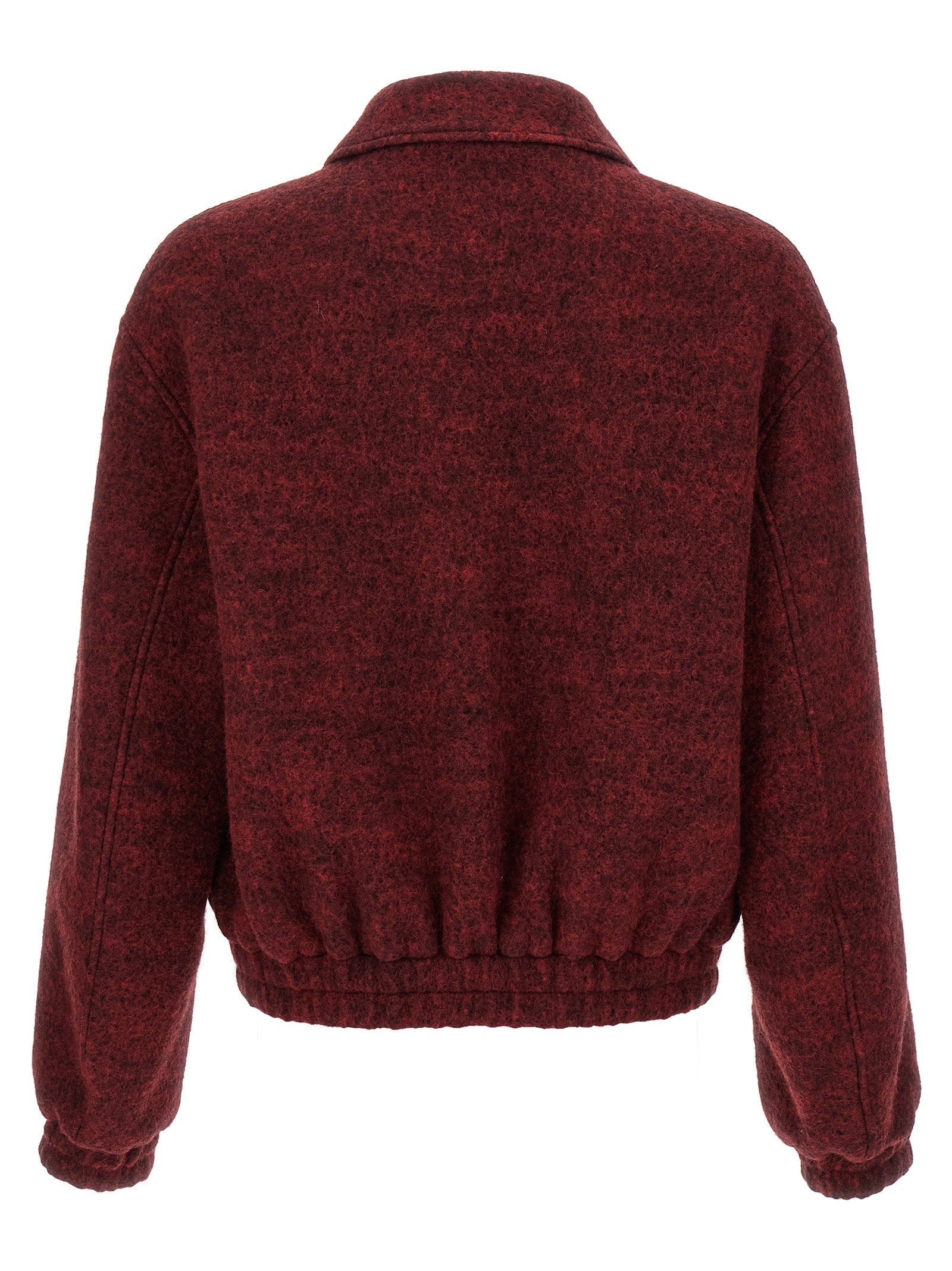 MéLange Wool Bomber Jacket Puffer Jackets Bordeaux - 2