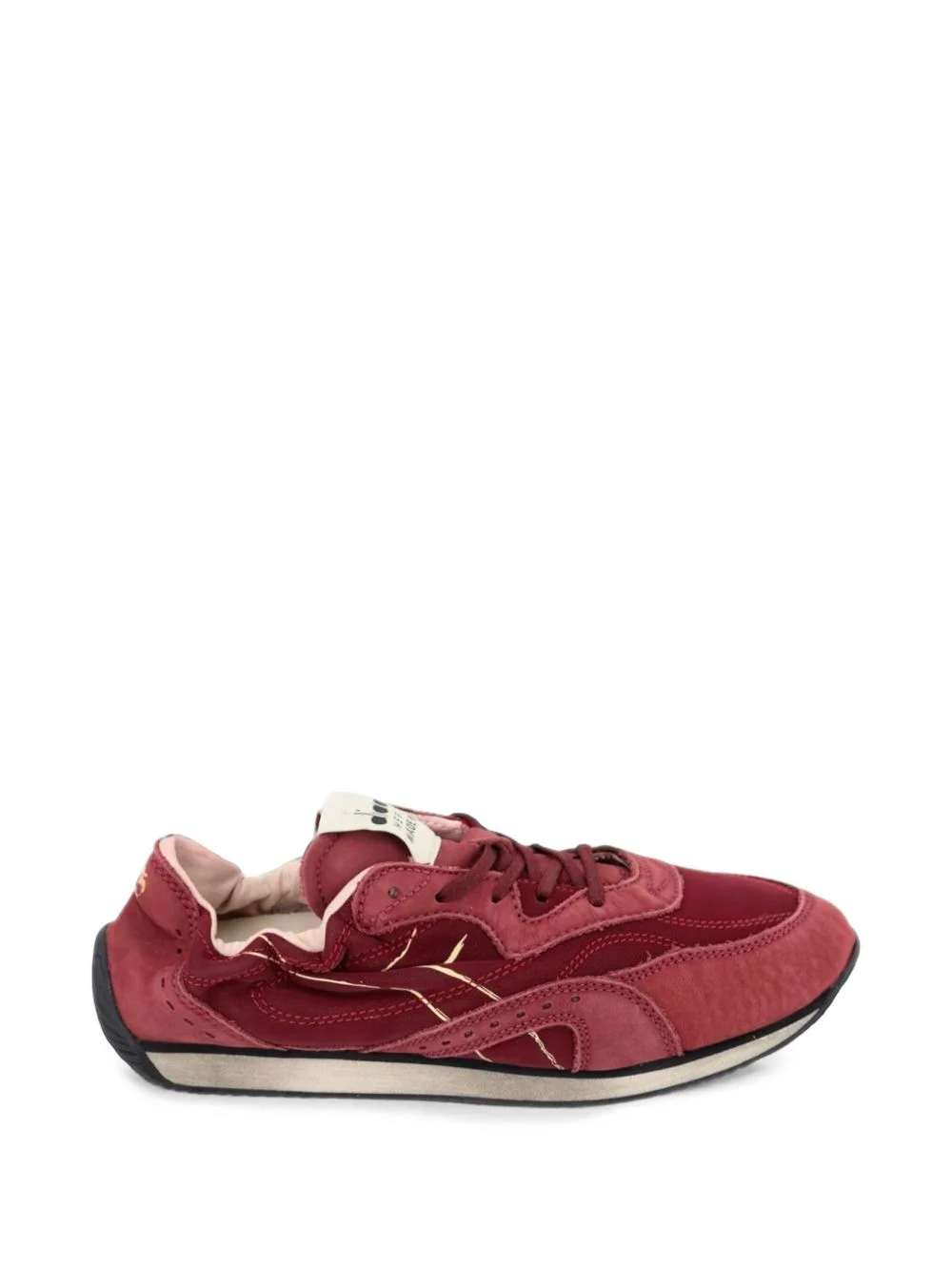 leather-trim panelled sneakers - 1