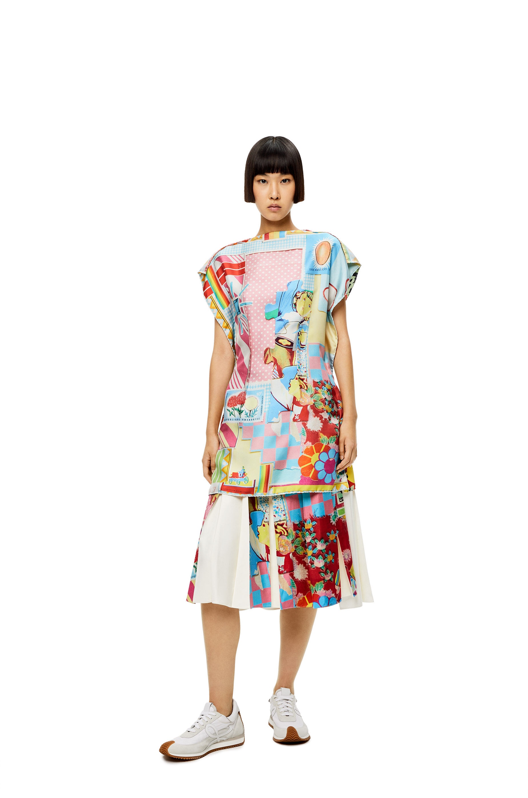 Doll house pleated skirt in silk and cotton - 2