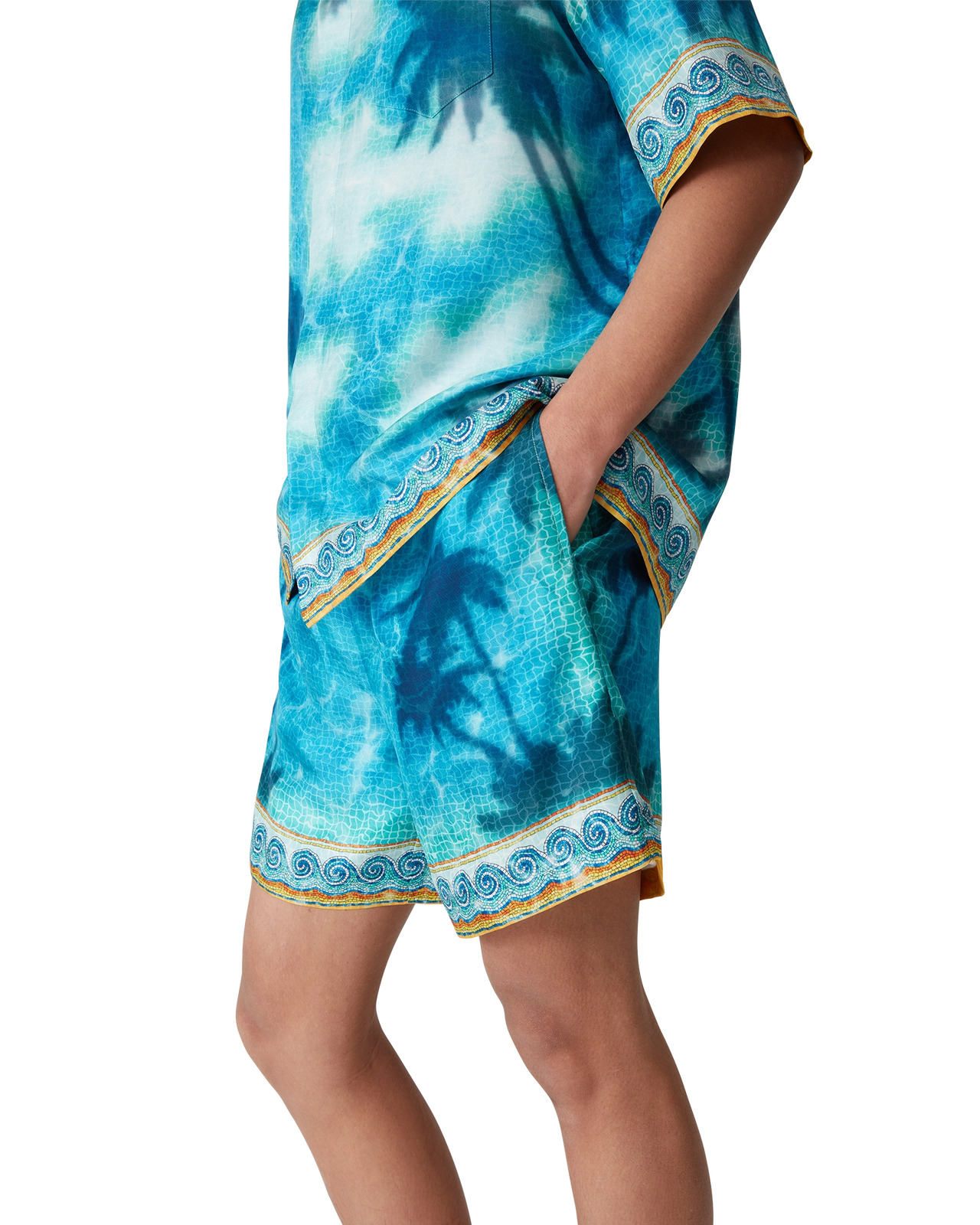 Caustics Emblem Silk Shorts | Casablanca Paris - 5