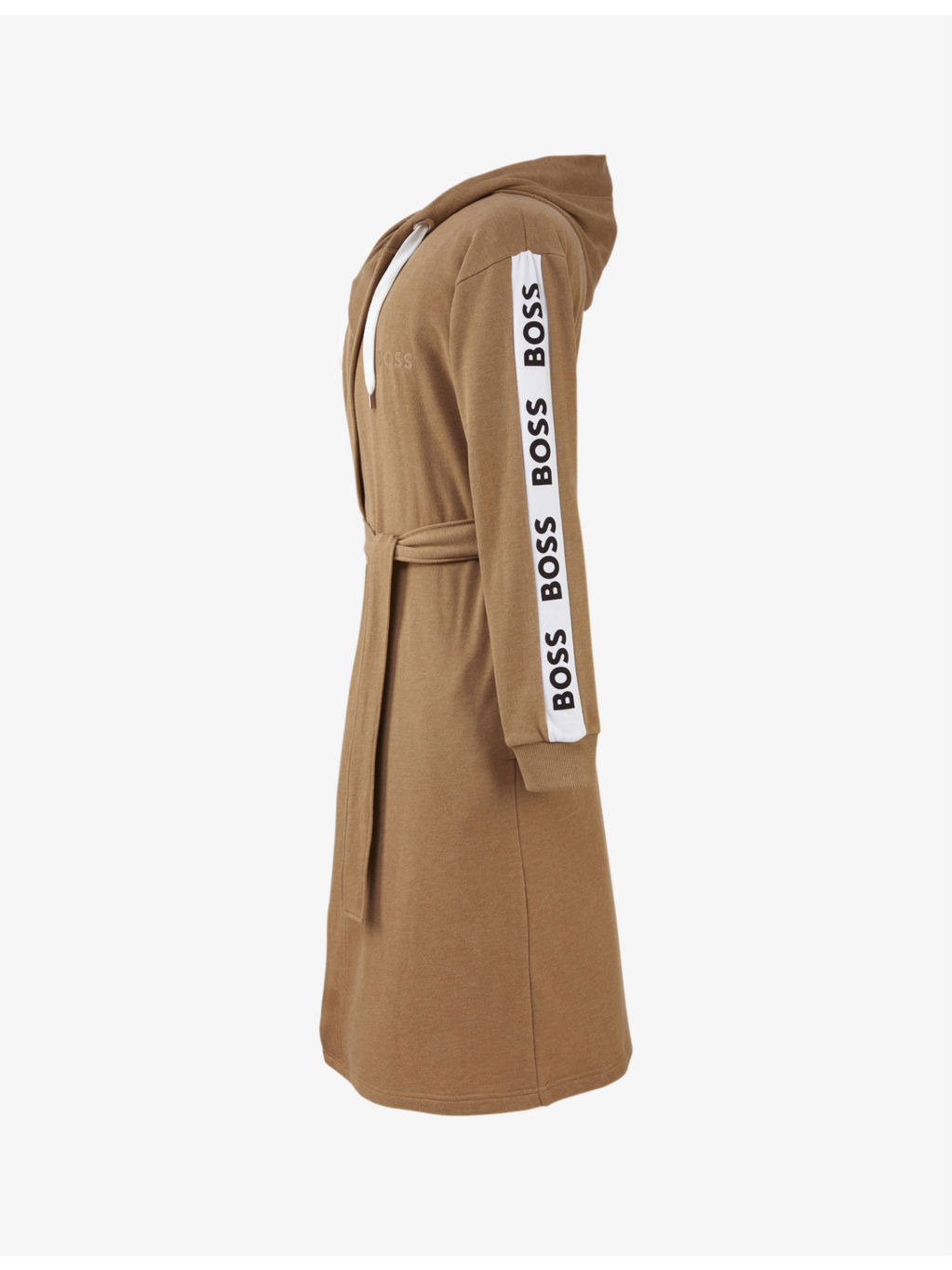 Boss Sense logo-print hooded cotton-blend bathrobe - 3