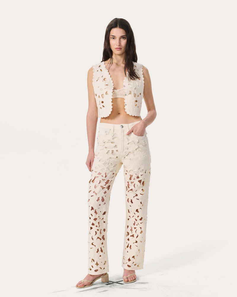 rag & bone Coralie Cutout Denim Vest
Lightweight Rigid in Ecru Floral Cutout outlook