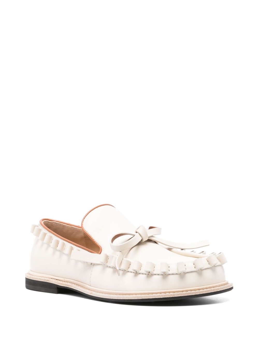 bow-detail leather loafers - 2