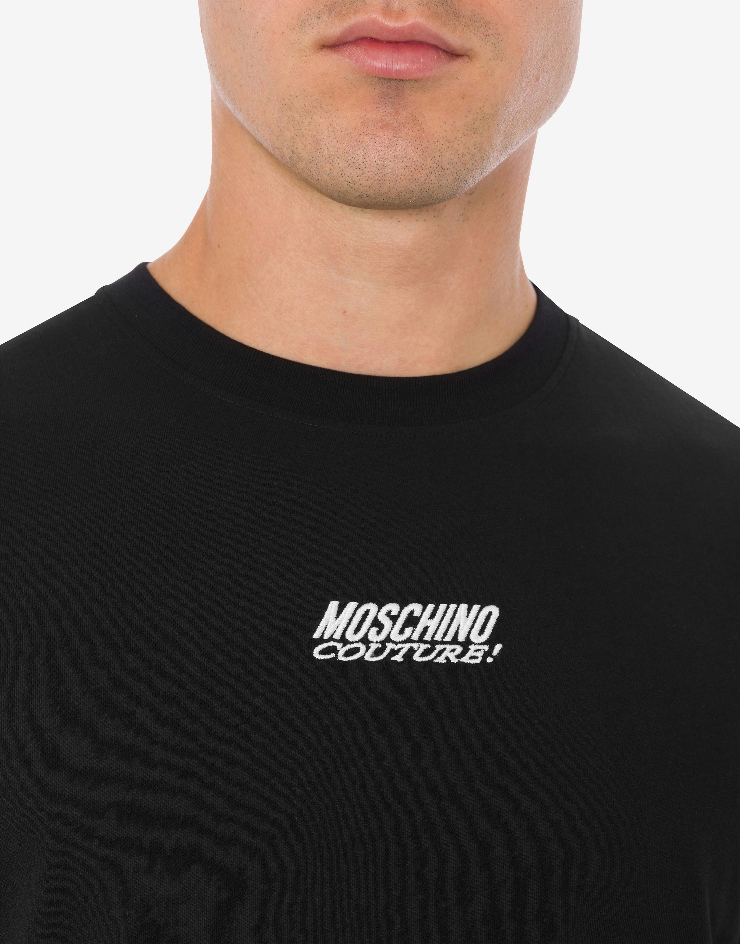 Tシャツ・カットソー Moschino Logo embroidery t-shirt Moschino LOGO EMBROIDERY T-SHIRT | REVERSIBLE