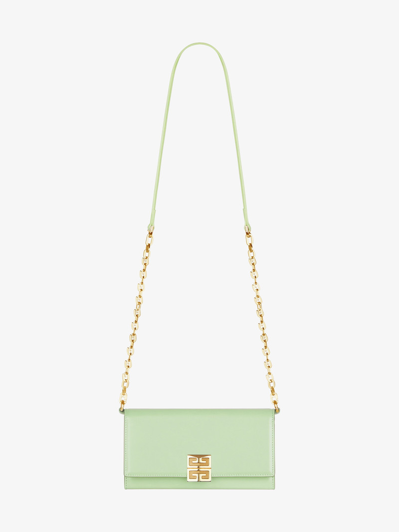 Givenchy 4G WALLET IN SHINY LEATHER WITH CHAIN outlook
