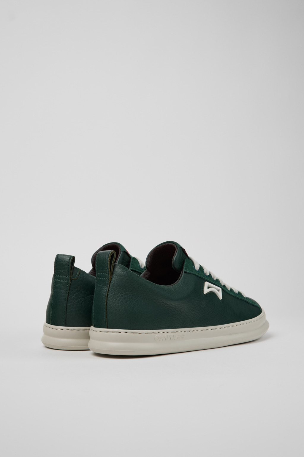 Green Leather and Nubuck Sneakers for Men. - 4