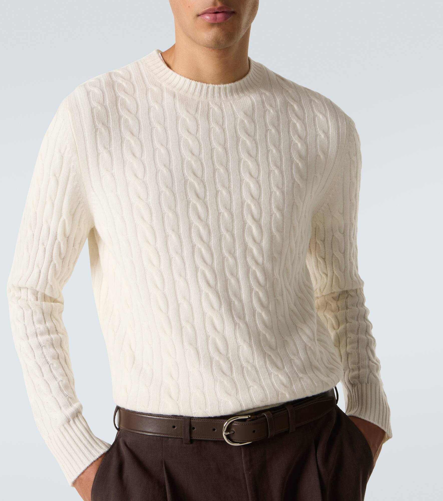 Duke Street cable-knit cashmere sweater - 5