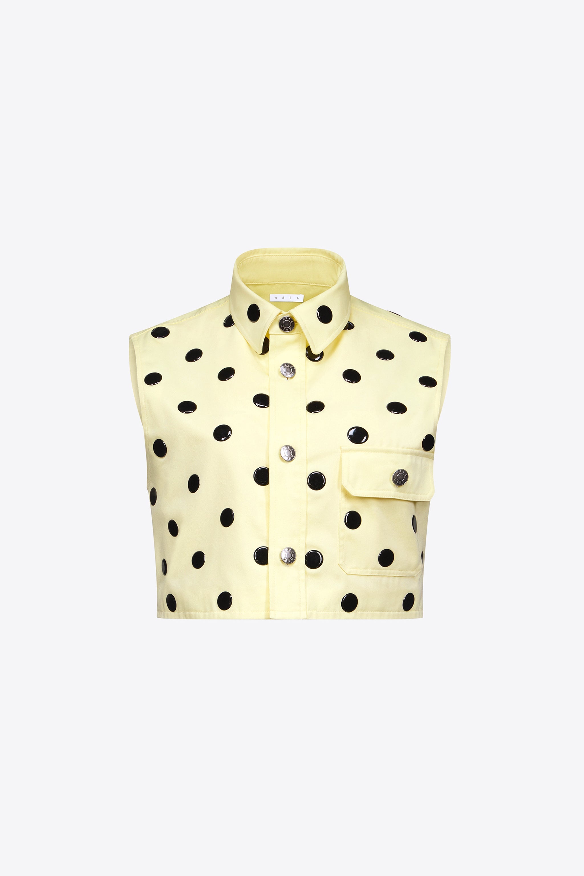 POLKA DOT SLEEVELESS TOP - 1