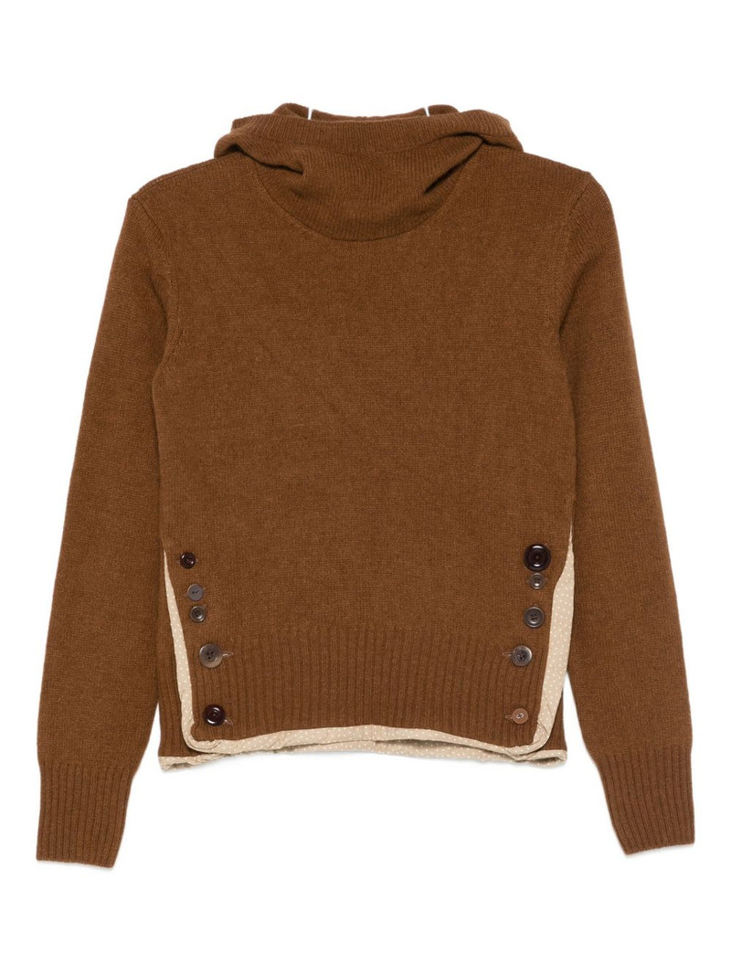 contrasting-trim jumper 1