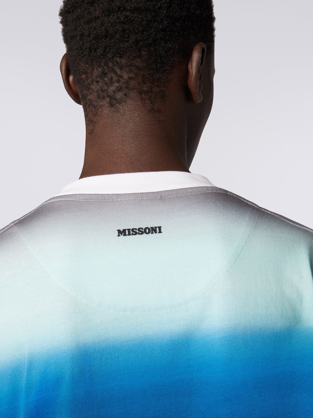 Oversized T-shirt in cotton with dégradé print - 5