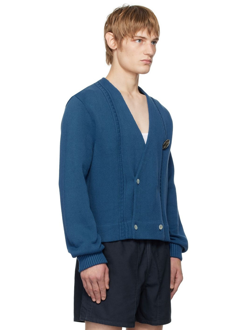 Blue Double-Breasted Cardigan 2