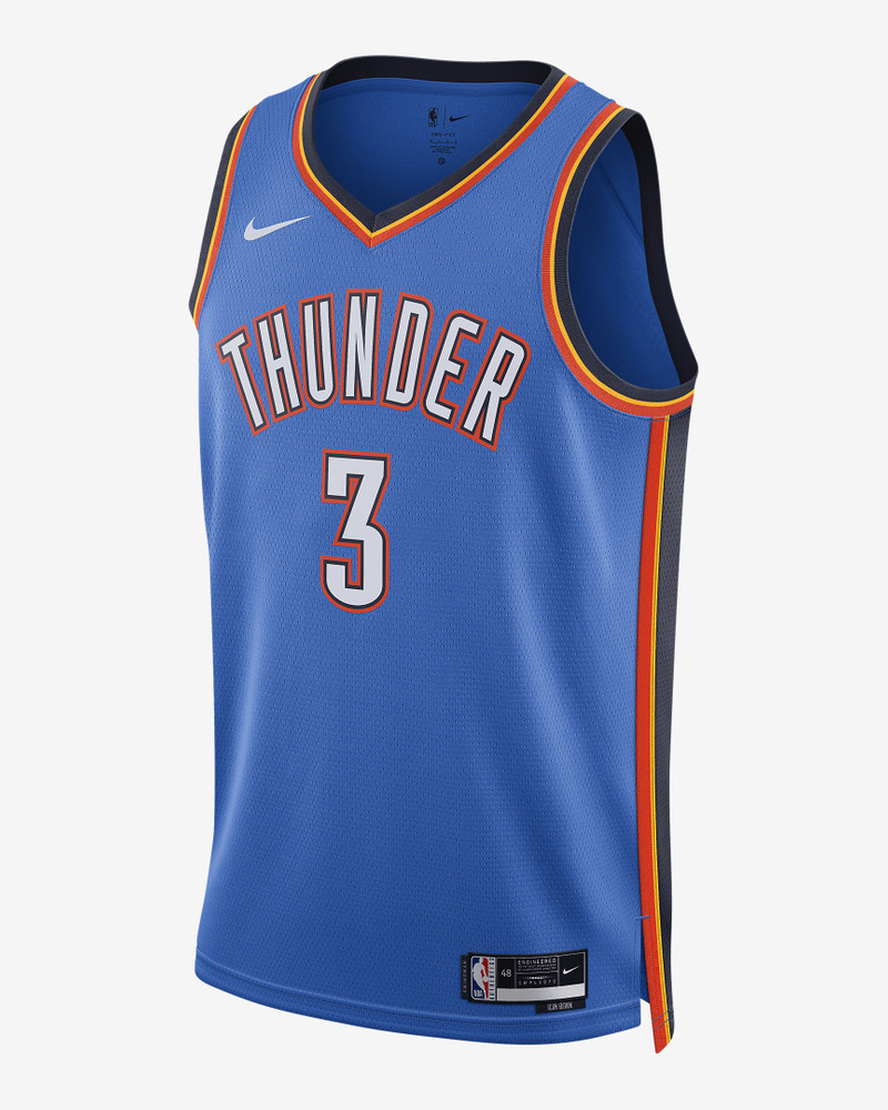 Oklahoma City Thunder Icon Edition 2022/23 Nike Men's Dri-FIT NBA Swingman Jersey - 1