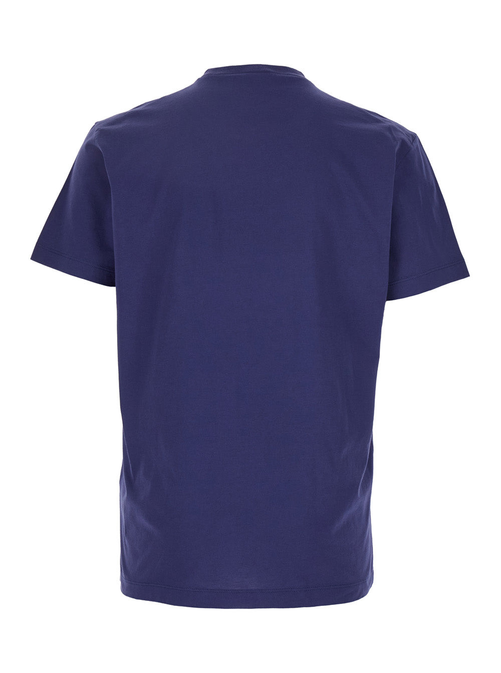 Dsquared2 Men Blue Crewneck T-Shirt With Logo Print On The Front In Cotton Man - 2