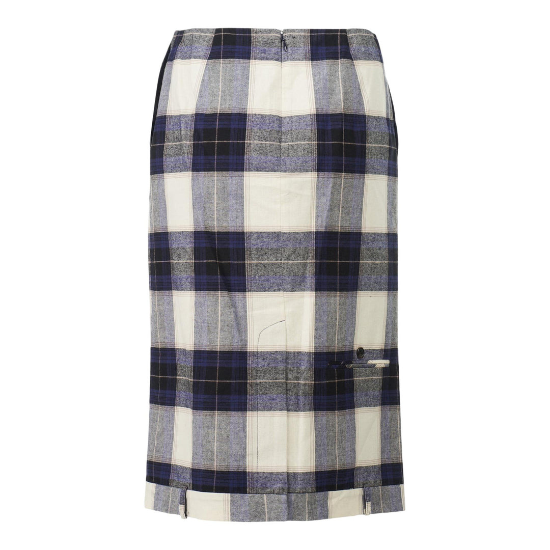 Check Trouser Upside Down Skirt - 2