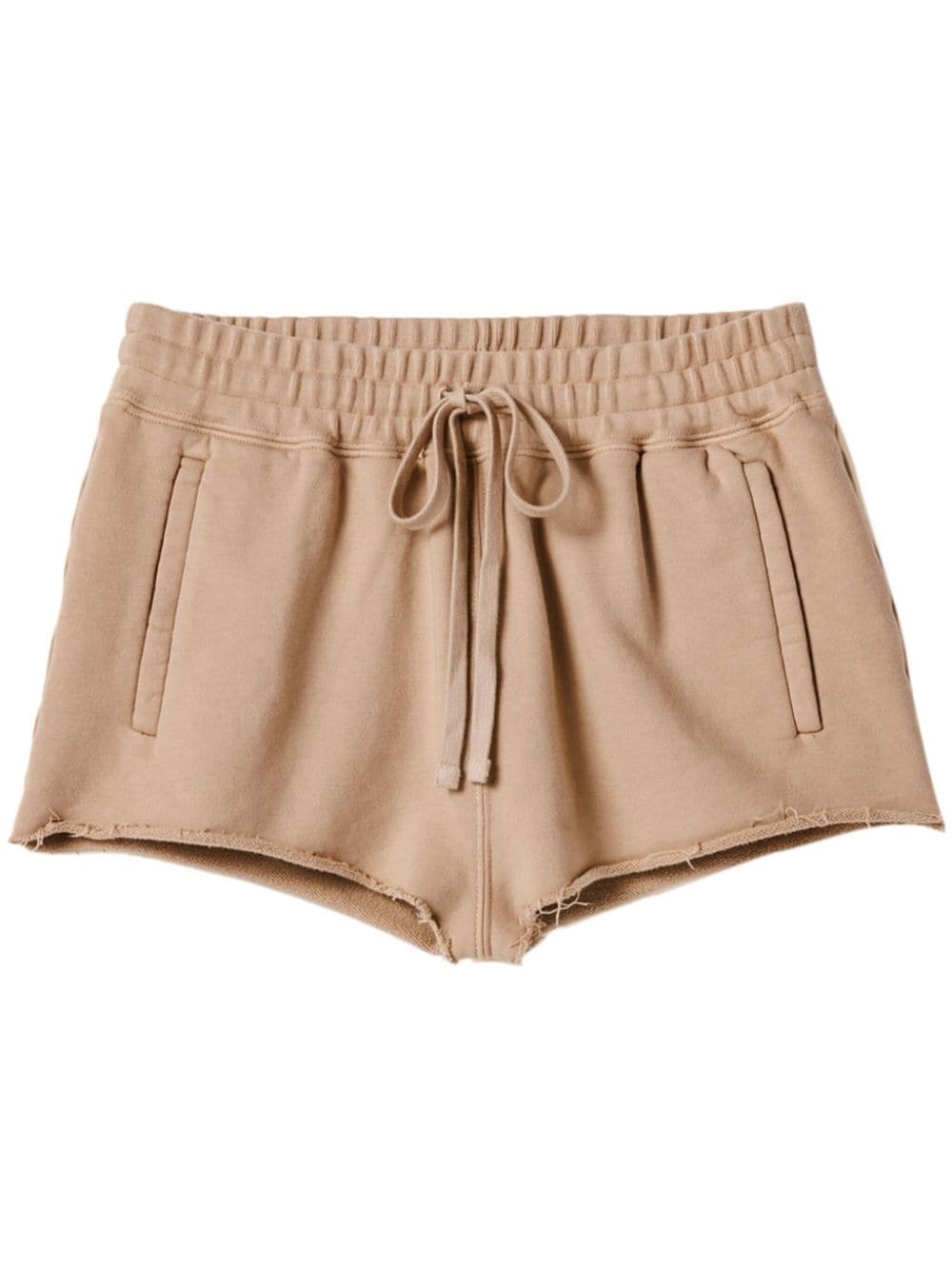 Garment-dyed cotton fleece shorts - 1