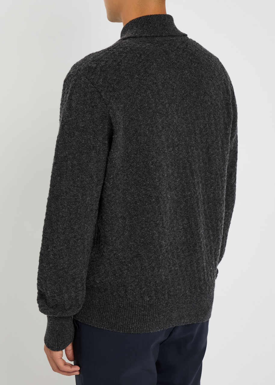 Oliver Spencer Britten Textured-knit Wool Cardigan - 3