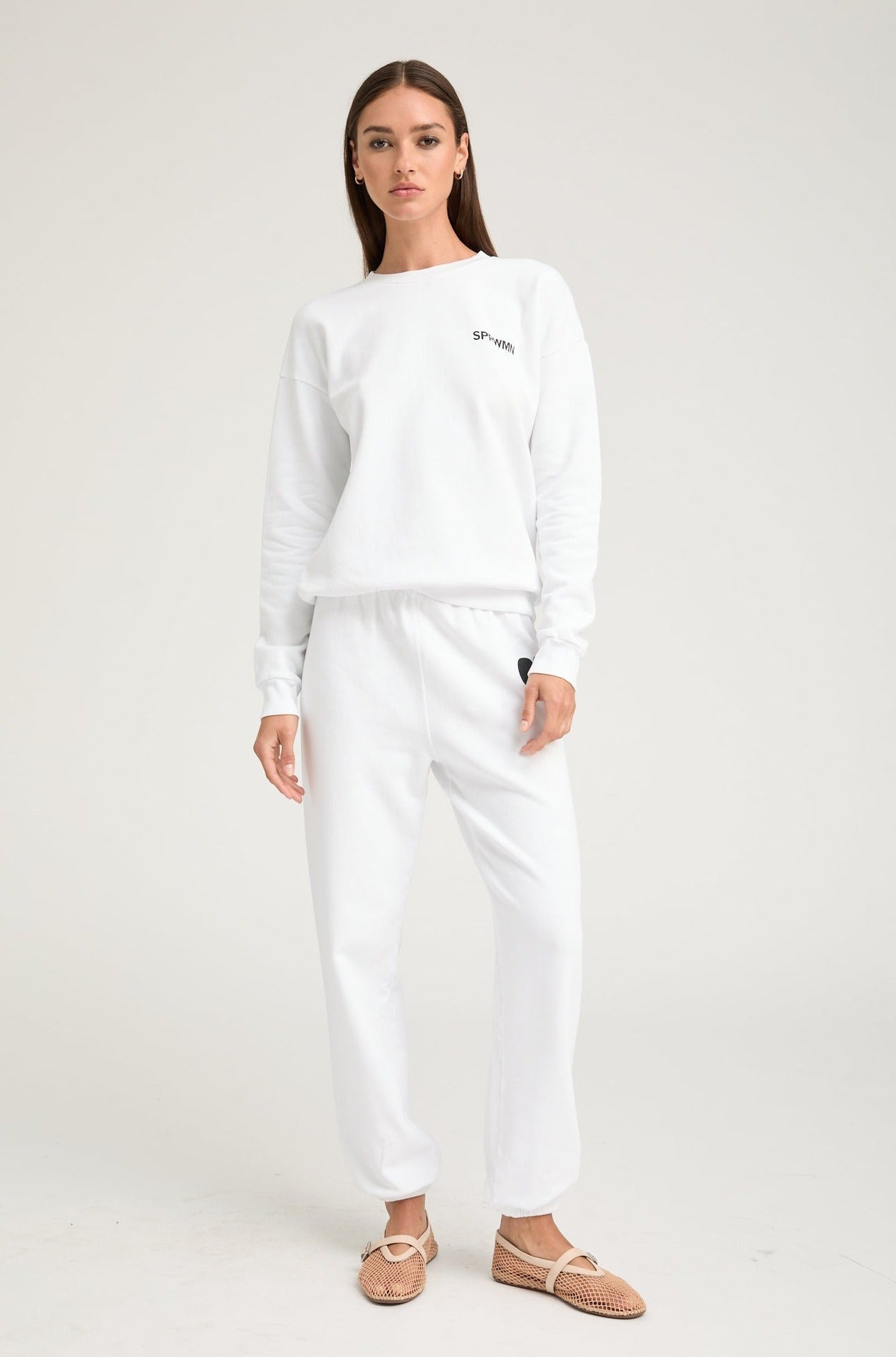 OPTIC WHITE COTTON LOGO SWEATSHIRT - 2