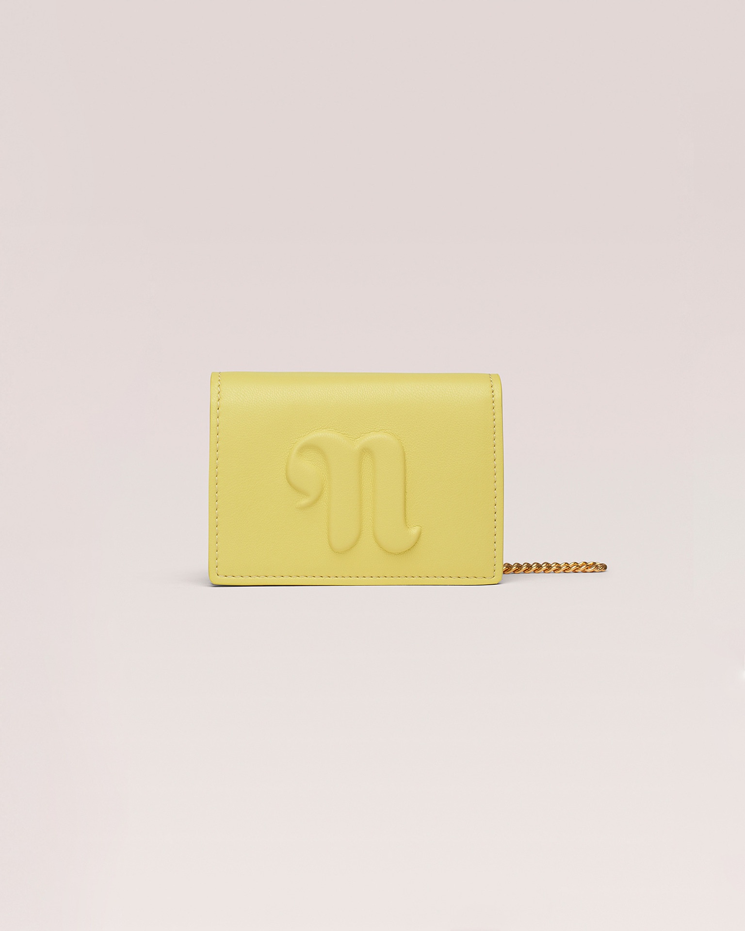 THE CONCERTINA MINI - Card holder with chain - Yellow - 1