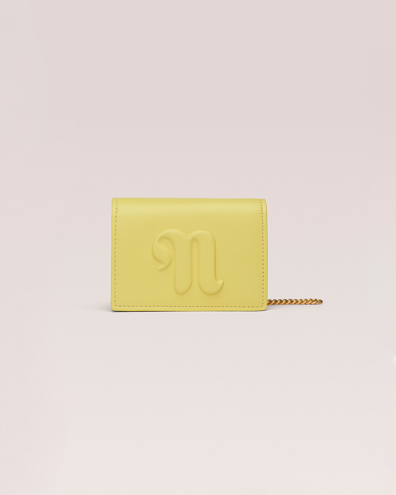 THE CONCERTINA MINI - Card holder with chain - Yellow 1