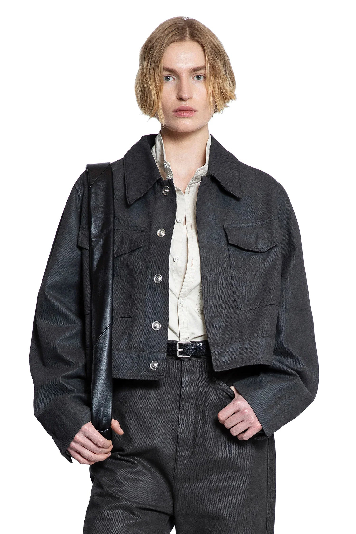 Trucker-Jacket-Shiny-Coated-Denim - 5
