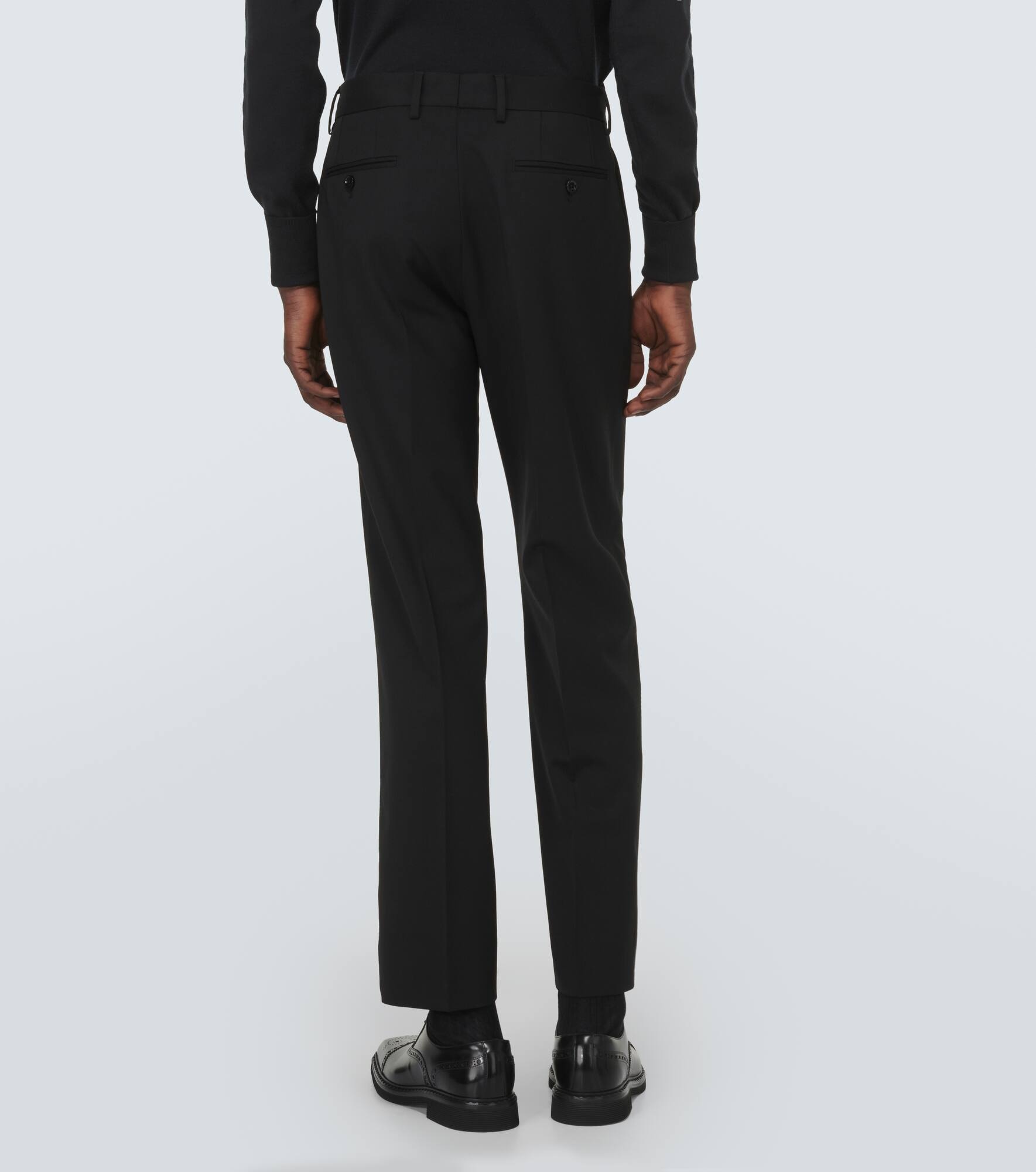 Wool-blend straight pants - 4
