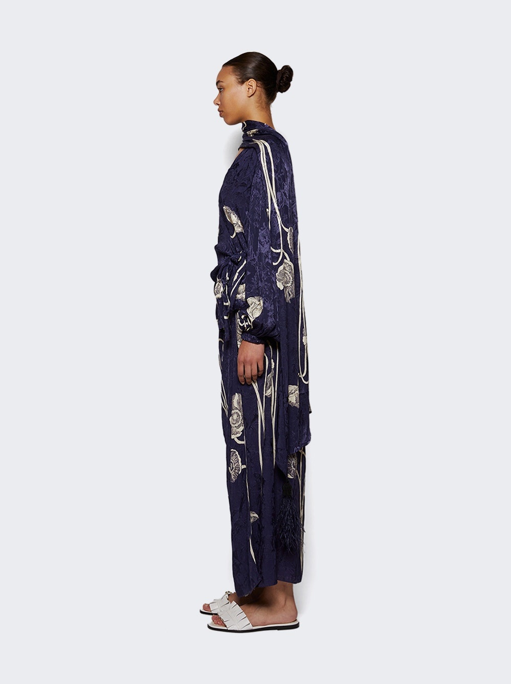 Spiritual Connections Wrap Dress Dark Blue - 4