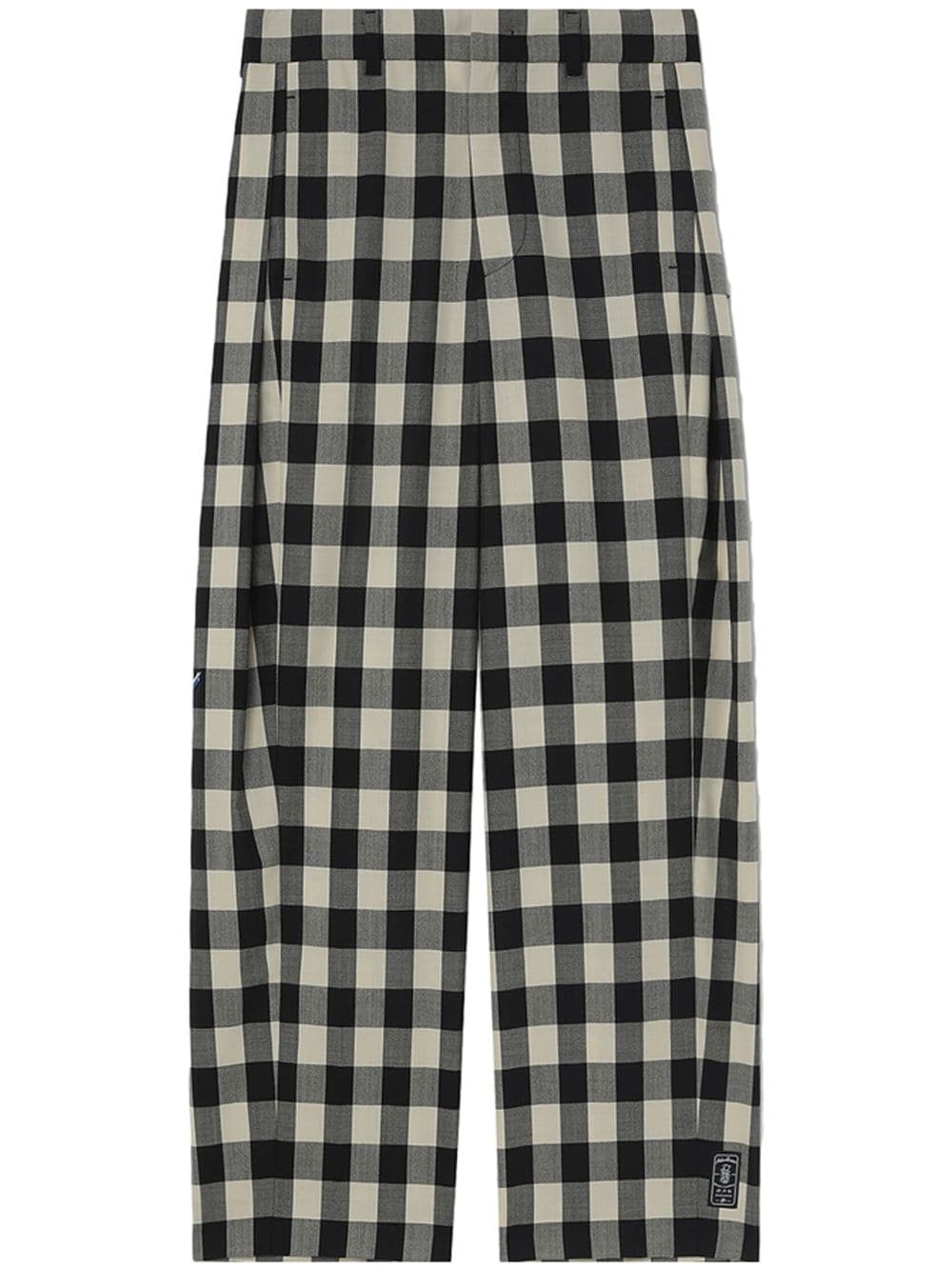 Aoker gingham wool trousers - 1