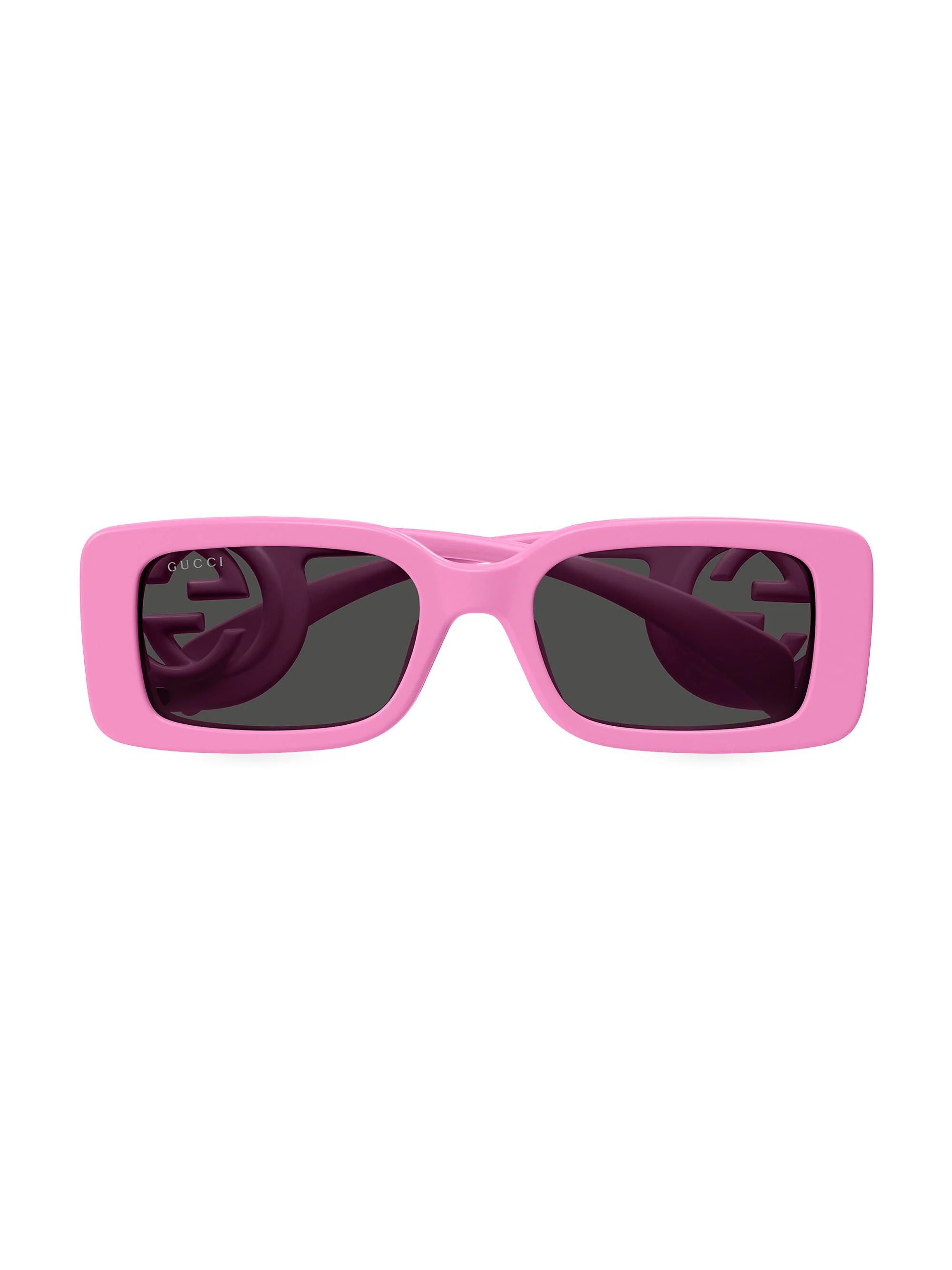 Women's Chaise Longue 54MM Rectangular Sunglasses - Pink Dark Grey - 1