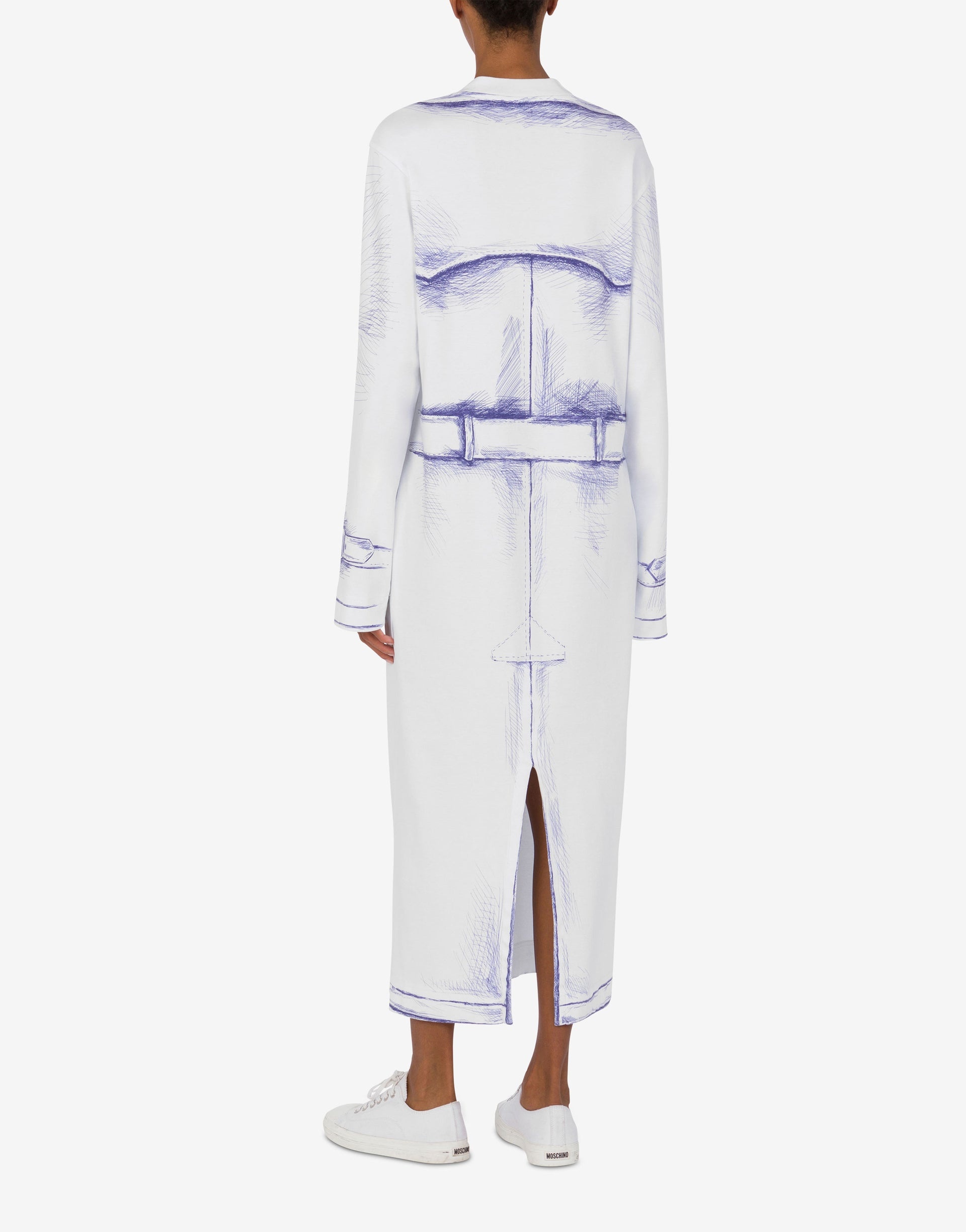 COTTON INTERLOCK DRESS TROMPE L’ŒIL - 2