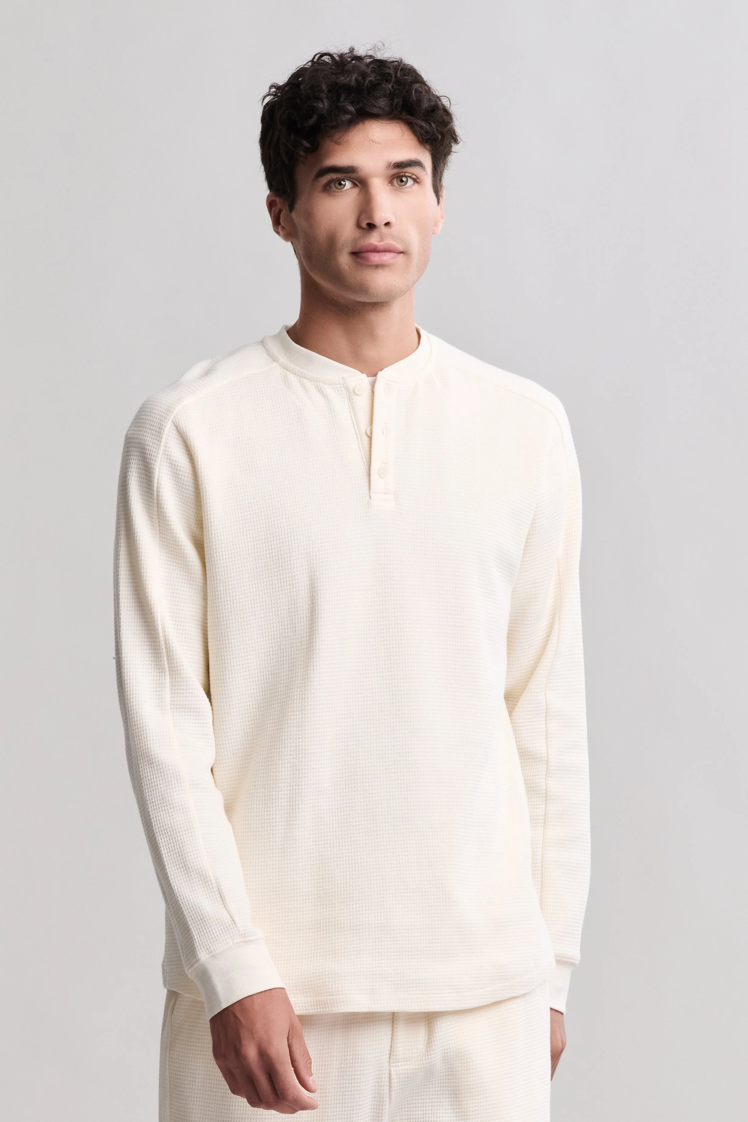 Waffle Thermal Henley - 1
