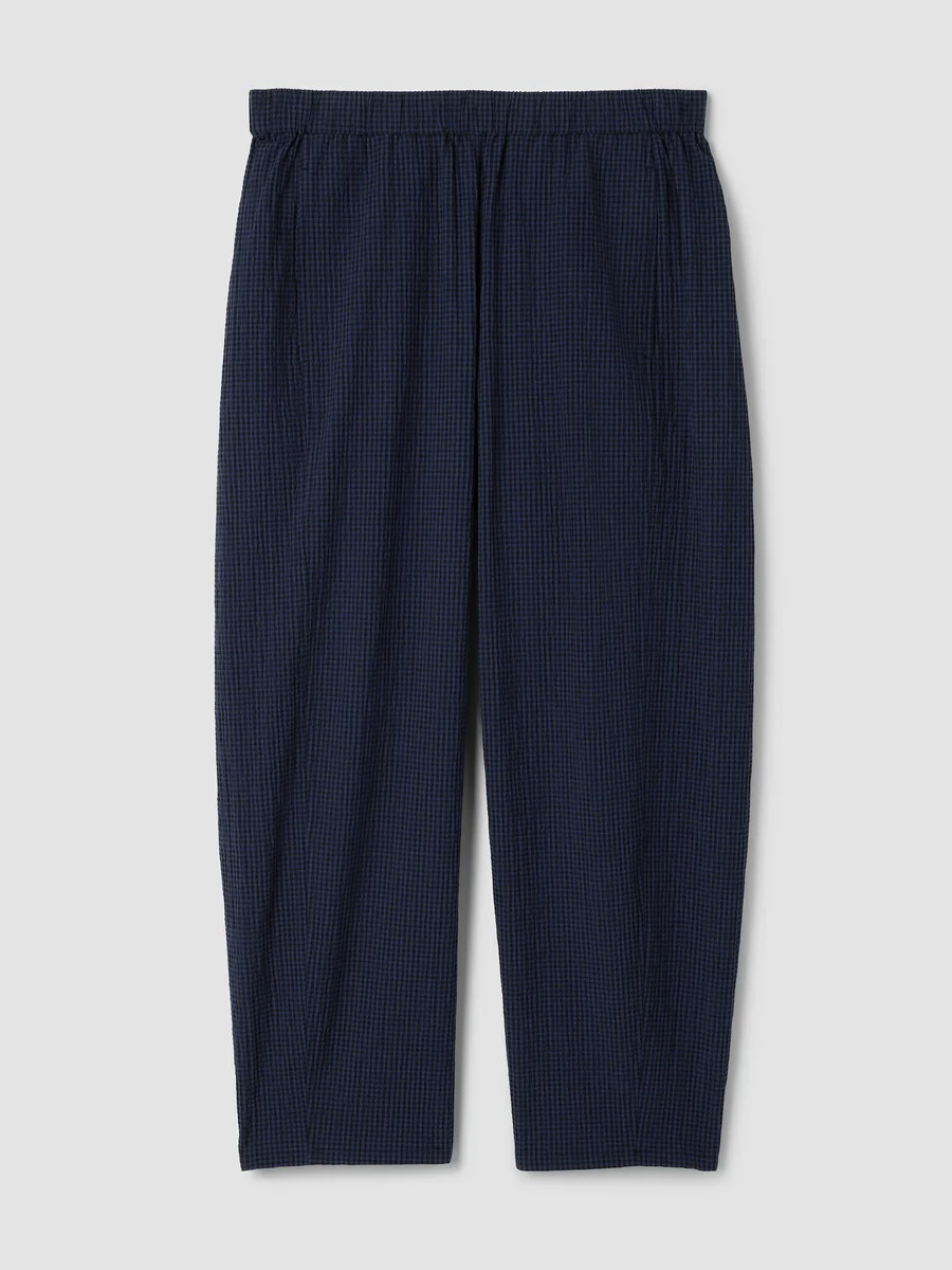 Organic Cotton Pucker Check Lantern Pant - 1