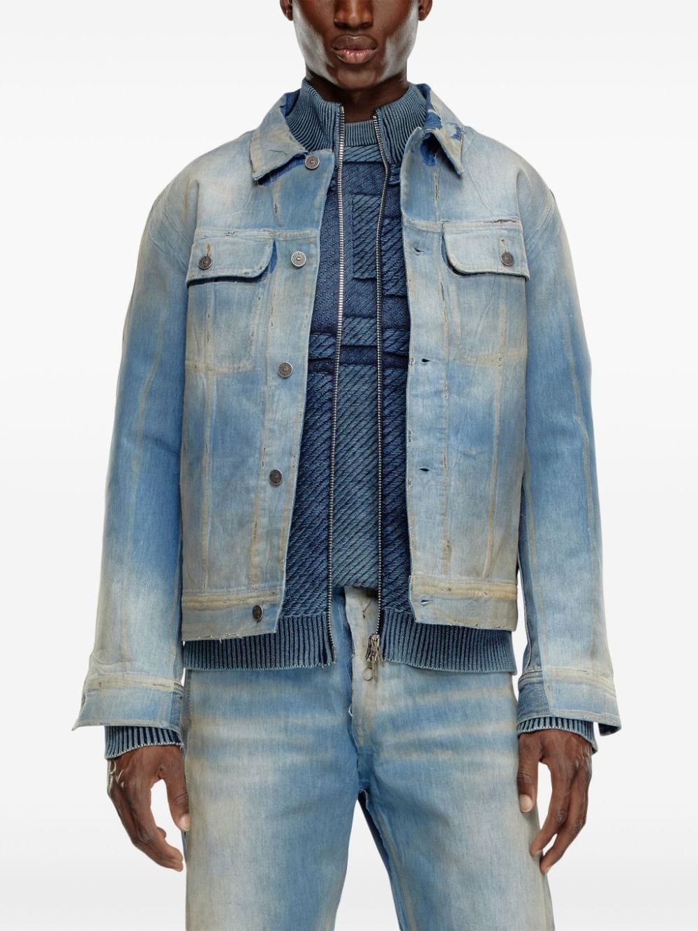 Distressed Denim Jacket - 3