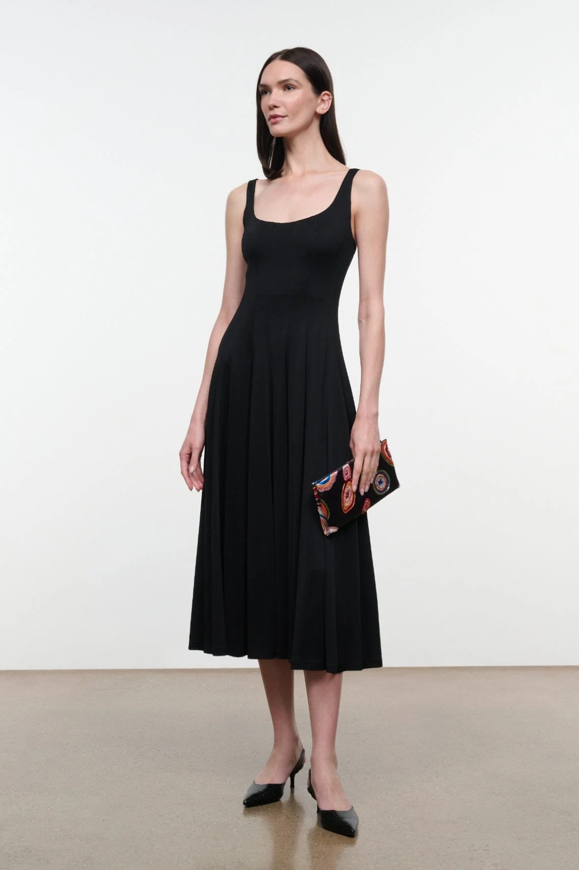 STAUD WELLS JERSEY DRESS BLACK - 1