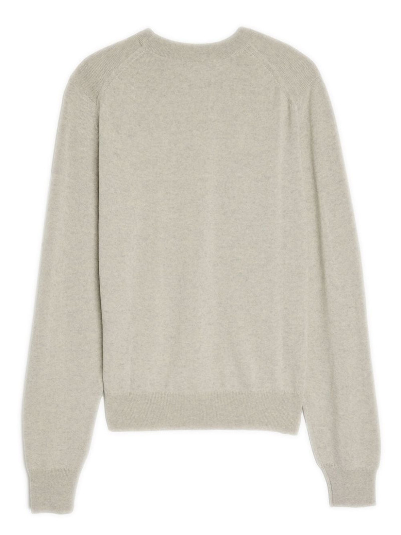 Maison Kitsuné logo-embroidered merino jumper outlook