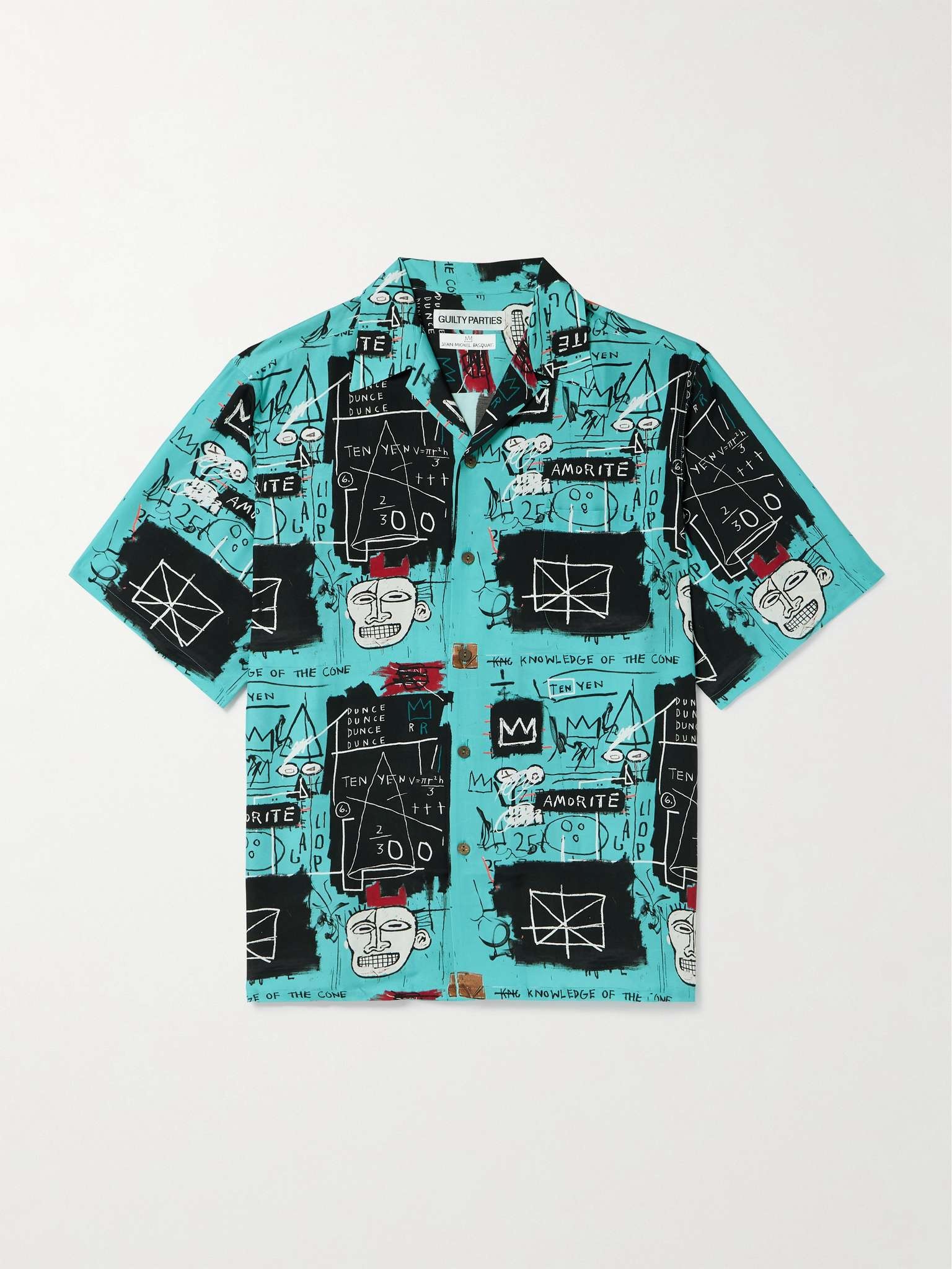 + Jean-Michel Basquiat Convertible-Collar Printed Crepe Shirt - 1