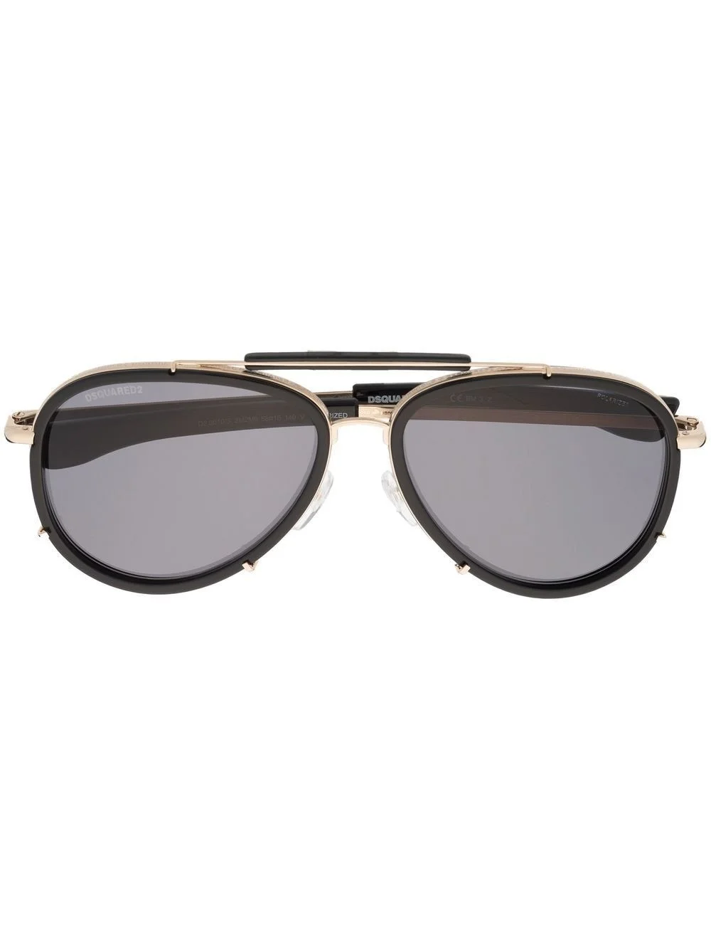 pilot-frame logo-debossed sunglasses - 1
