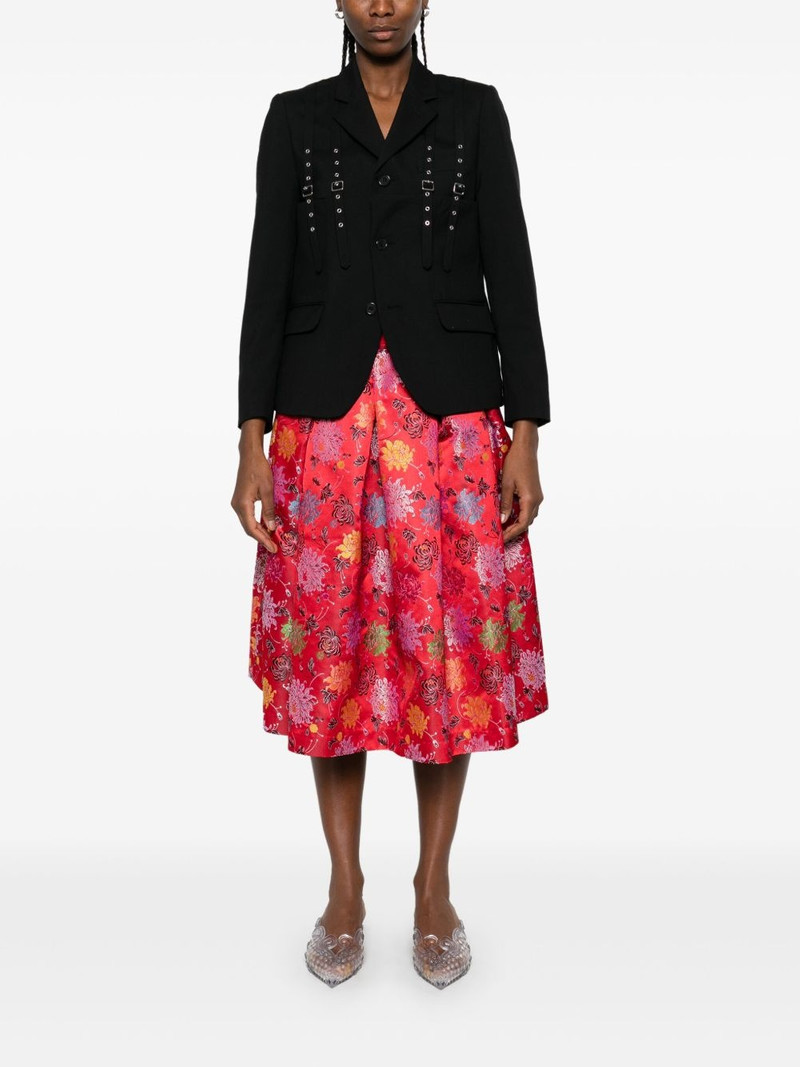 Comme Des Garçons floral-jacquard midi skirt outlook