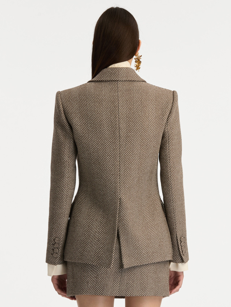 CHEVRON CASHMERE-BLEND JACKET 4