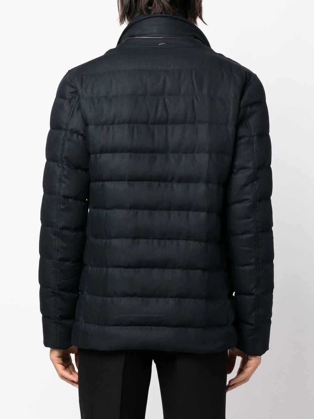 layered-design padded jacket - 4