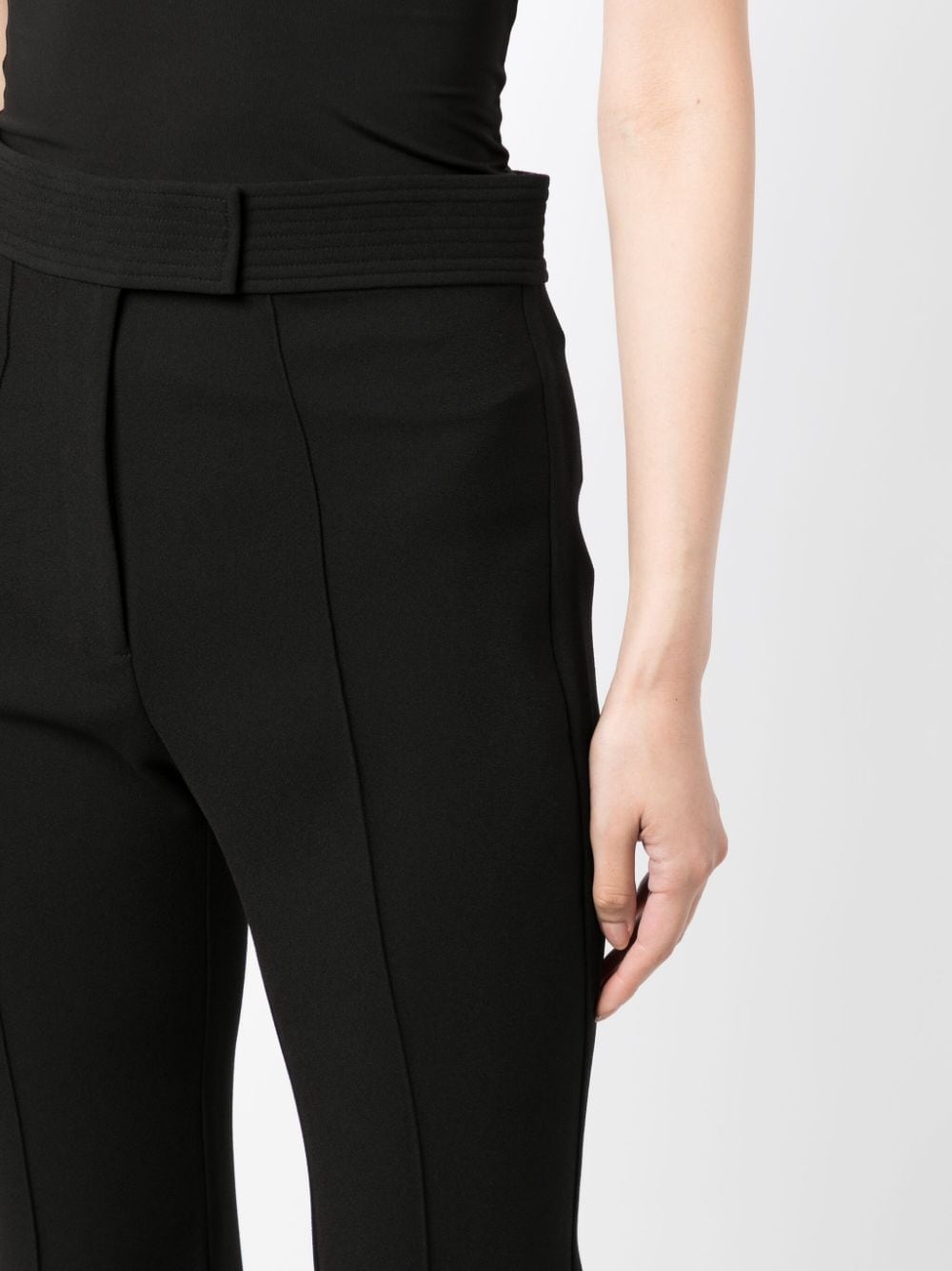 high-waisted flared trousers - 5