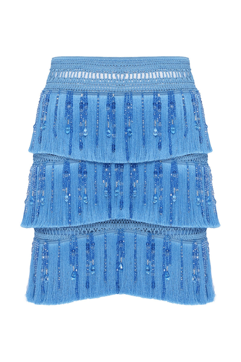 CLARA FRINGE MINI SKIRT - 1